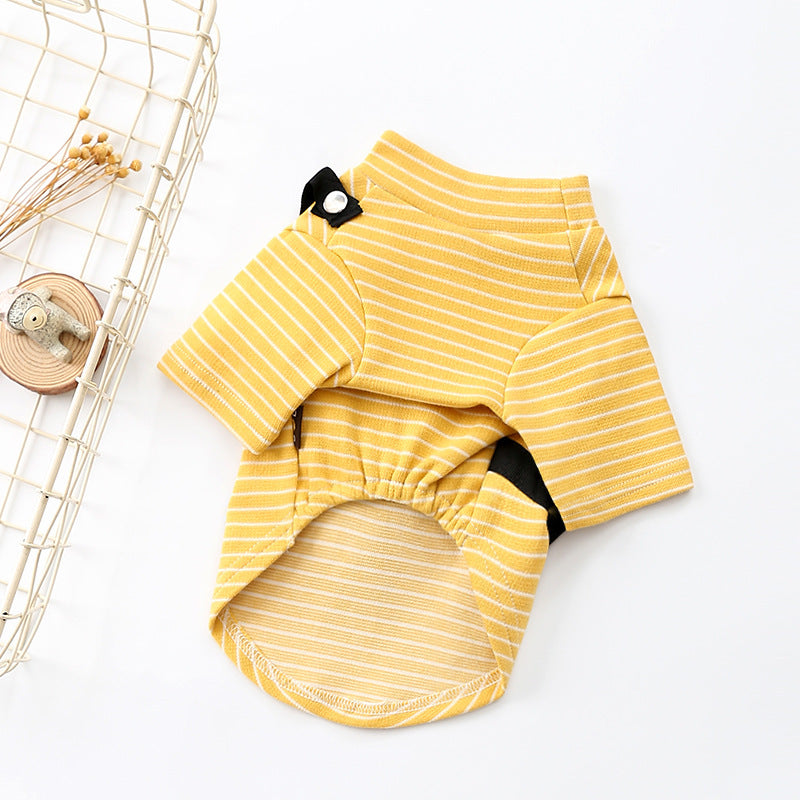 Striped Dog T-Shirt with Mini Bag