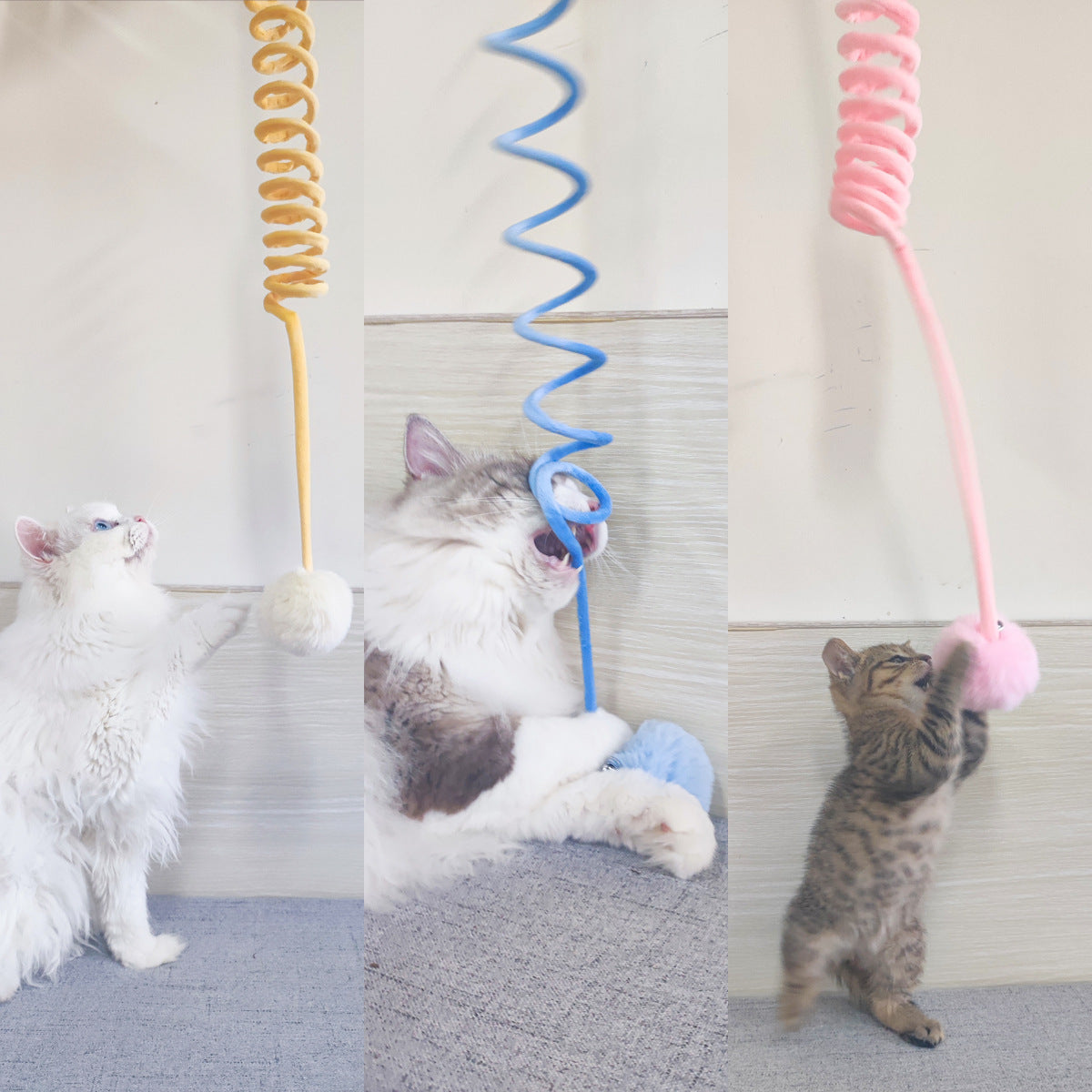 Cat Spring Rabbit Hair Ball Toy