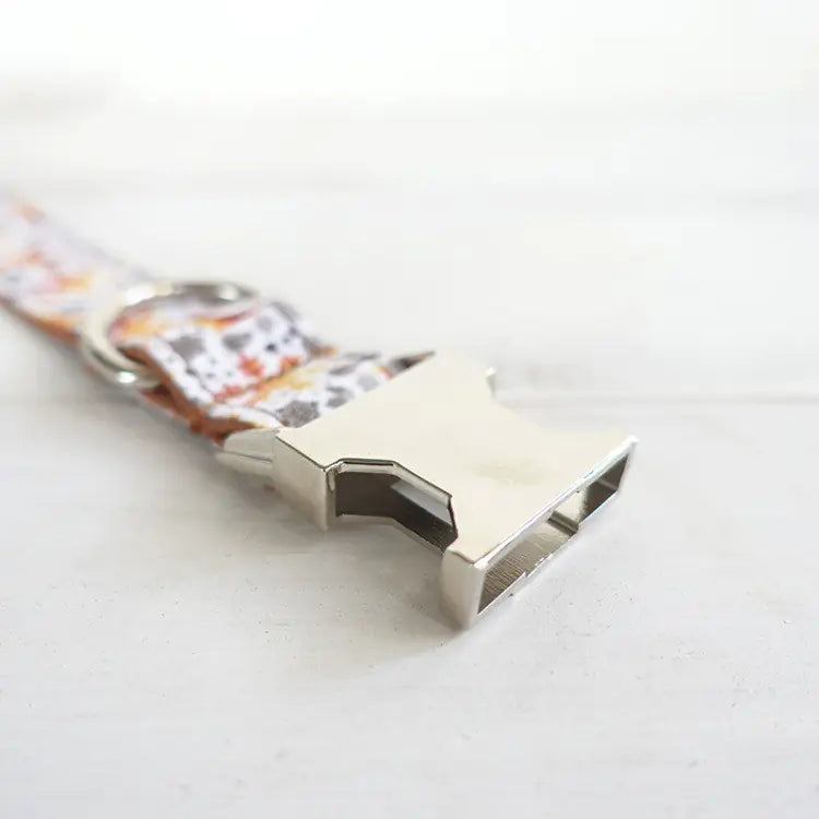 Handmade Dog Collar Golden Christmas