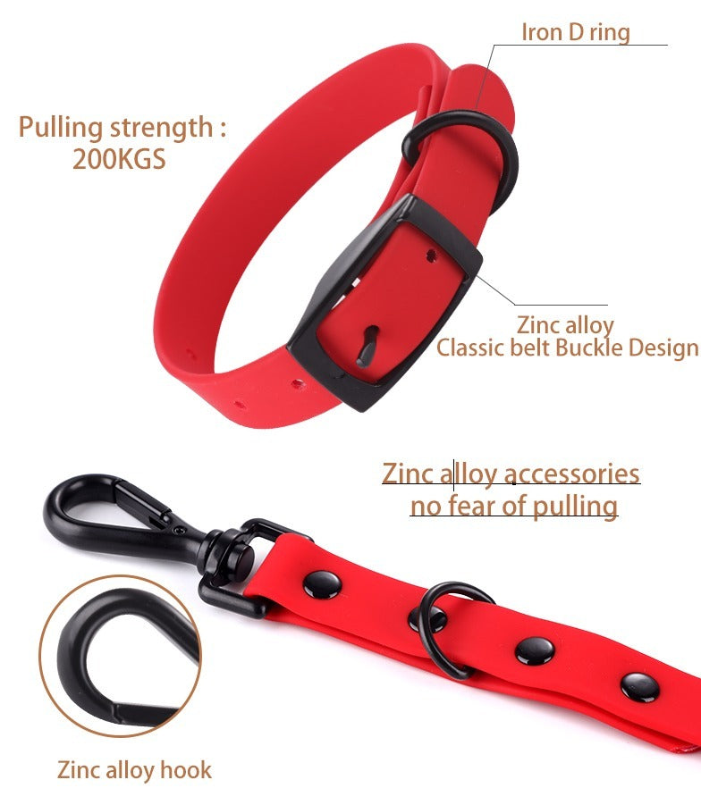 Pet Silicone Collar & Leash Set