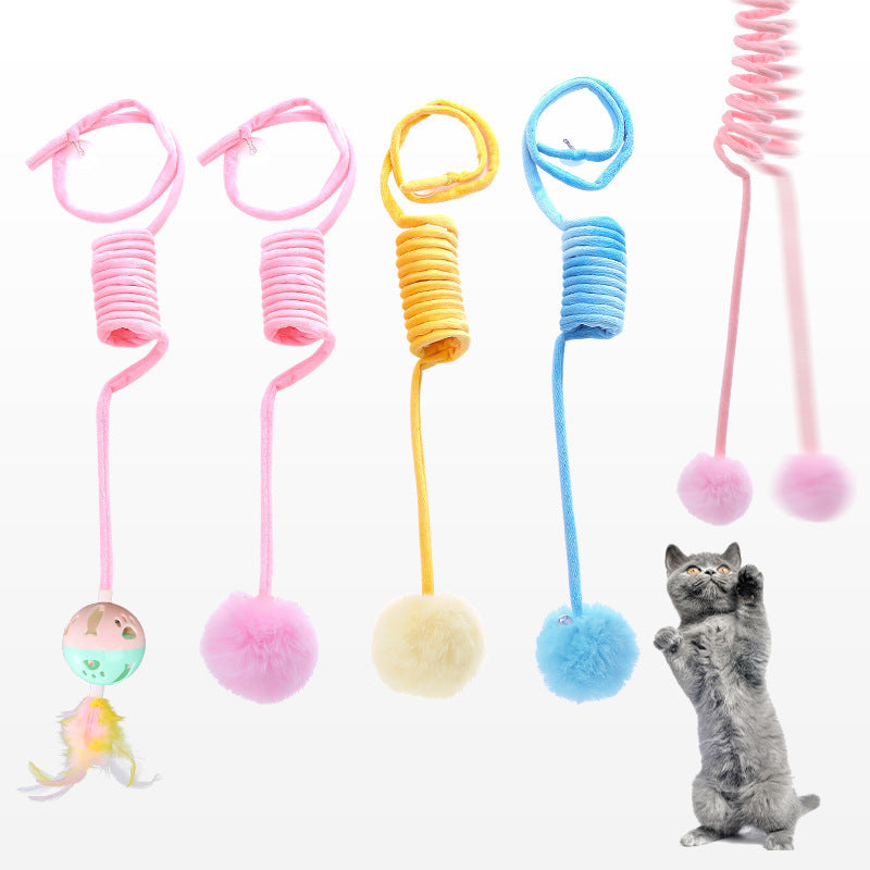 Cat Spring Rabbit Hair Ball Toy