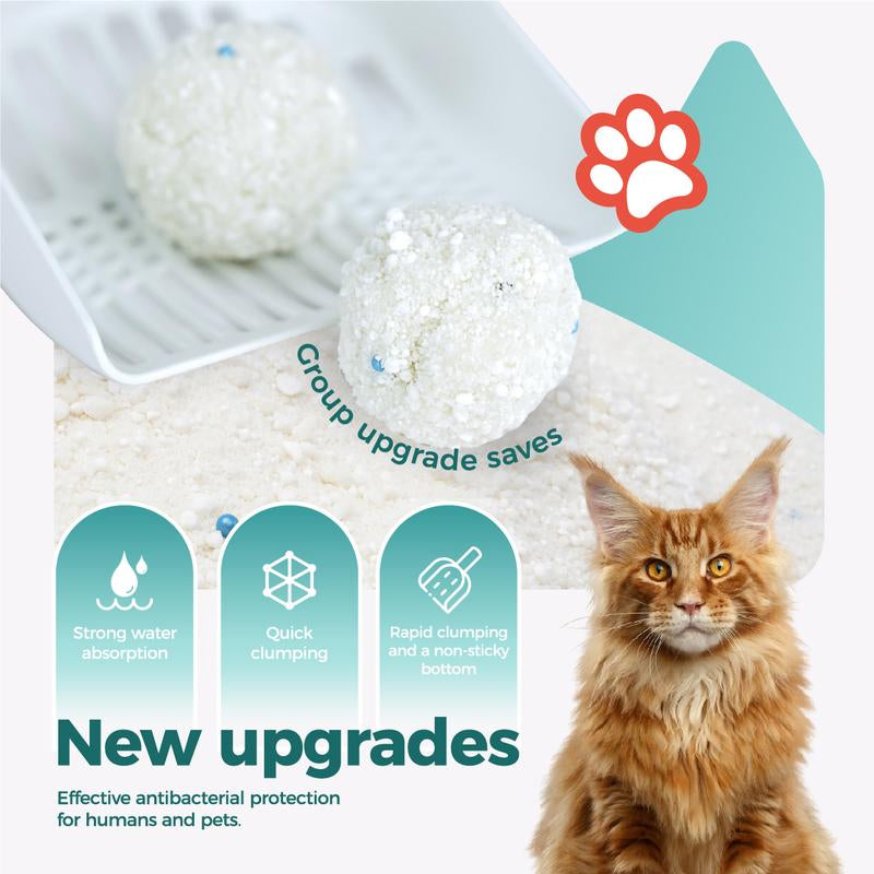 Premium 22Lb Tapioca Cat Litter - Quick Clumping, Odor Control, Low Dust, Flushable & Perfect for Automatic Litter Boxes