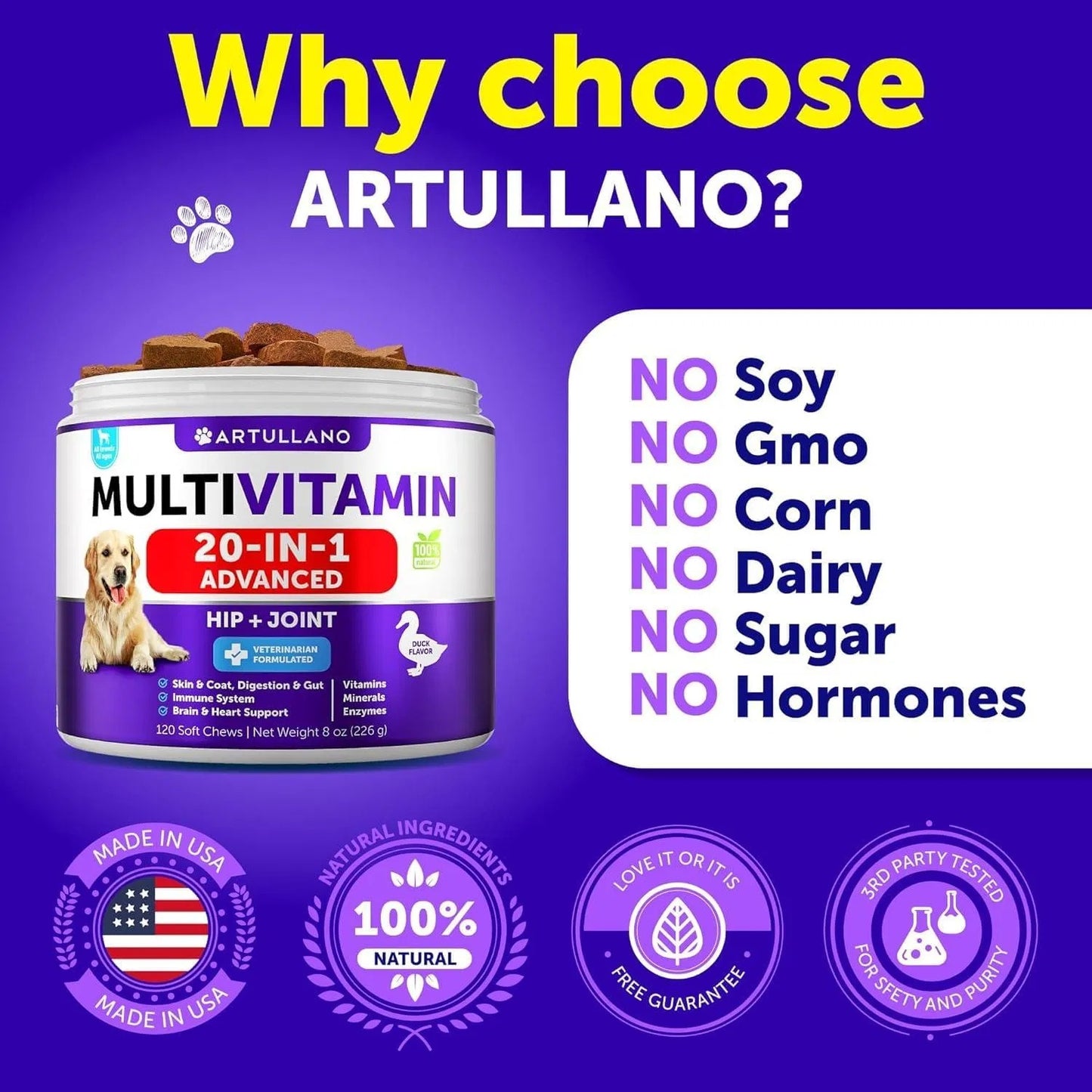 Dog Multivitamin Chewable with Glucosamine