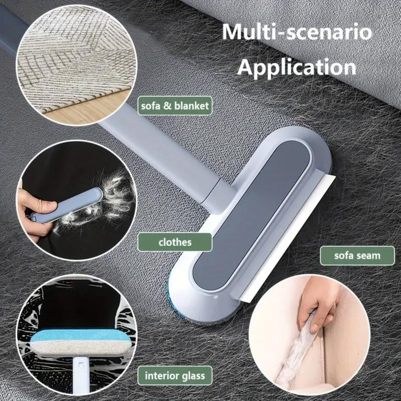 Ultimate Reusable Pet Hair Remover Brush - Multi-Functional Lint Cleaner with Extra-Long Handle for Effortless Grooming on Furniture, Clothes, Bedding, Carpets & More!