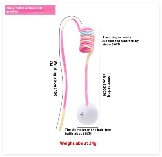 Cat Spring Rabbit Hair Ball Toy