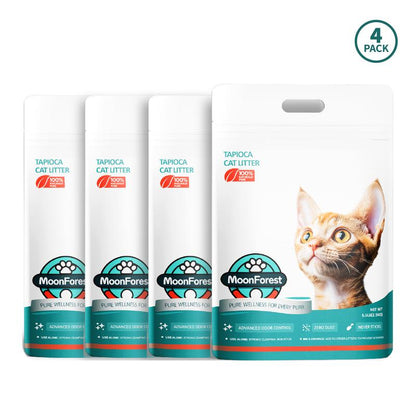 Premium 22Lb Tapioca Cat Litter - Quick Clumping, Odor Control, Low Dust, Flushable & Perfect for Automatic Litter Boxes