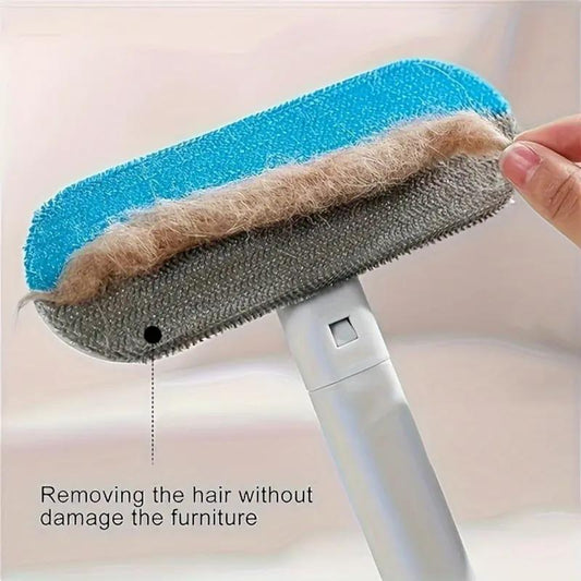 Ultimate Reusable Pet Hair Remover Brush - Multi-Functional Lint Cleaner with Extra-Long Handle for Effortless Grooming on Furniture, Clothes, Bedding, Carpets & More!